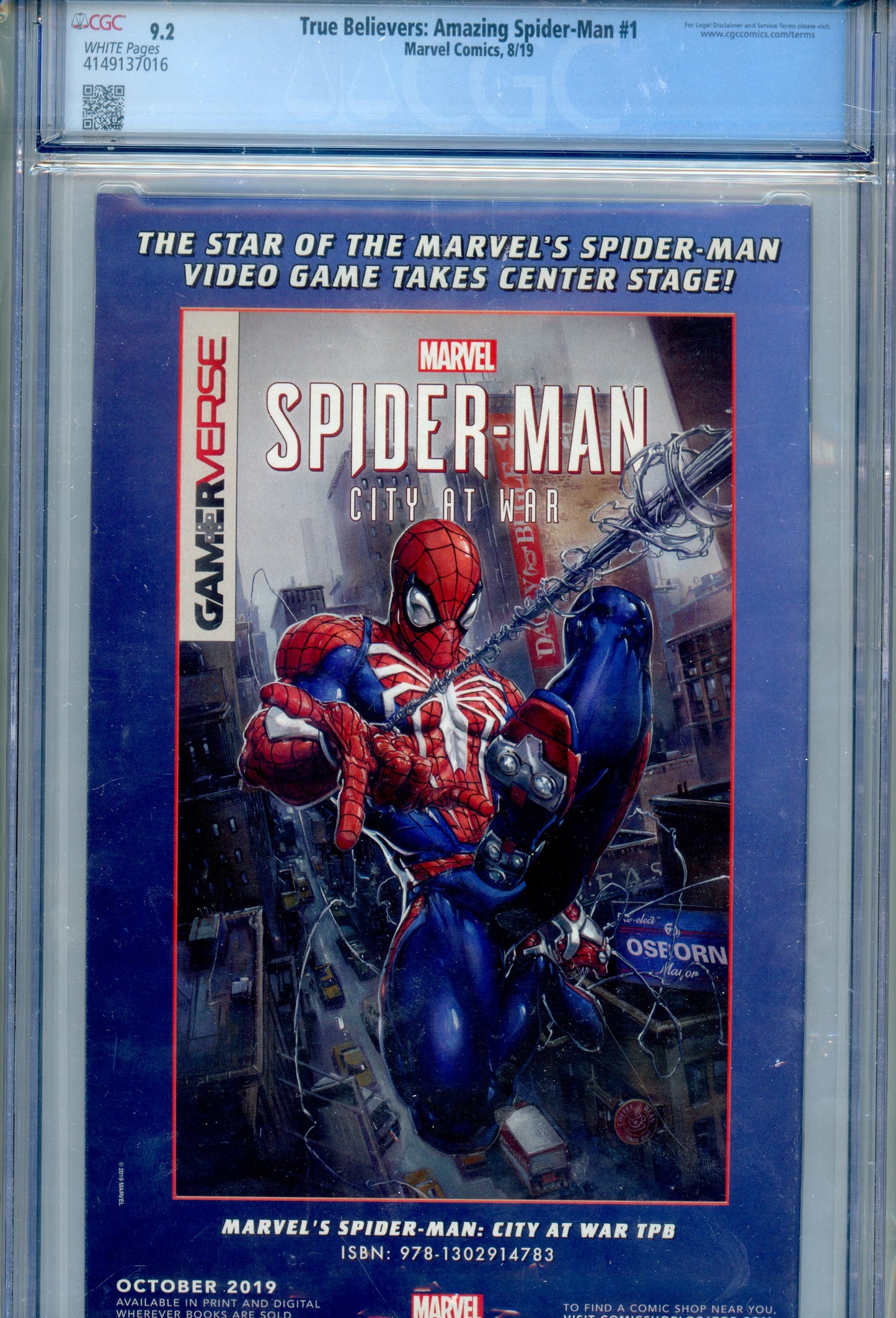 2019 Amazing Spider-Man #1 1963 Reprint Graded Comic Book Steve Ditko Cover CGC 9.2