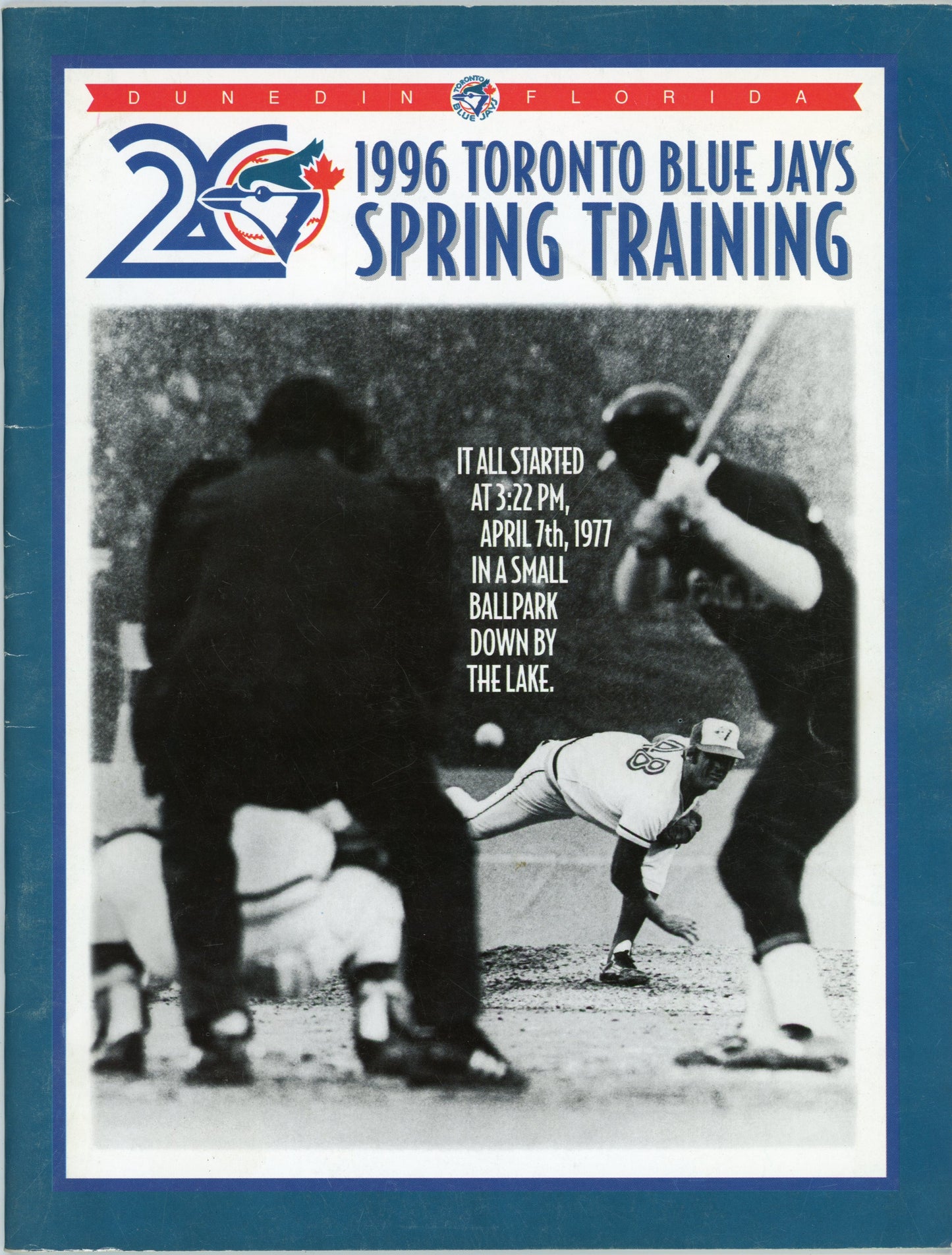 1996 Blue Jays Dunedin, Florida Spring Training Official Vintage Program