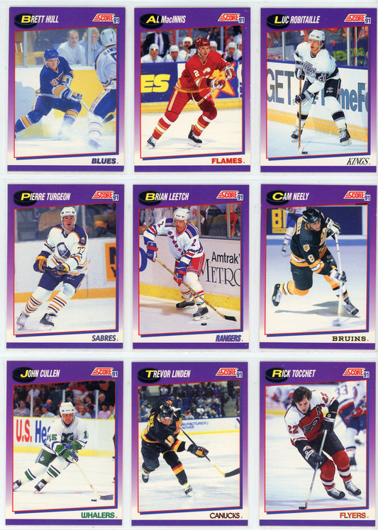 1991/92 Score American NHL Hockey Card Complete Set (440 Cards)
