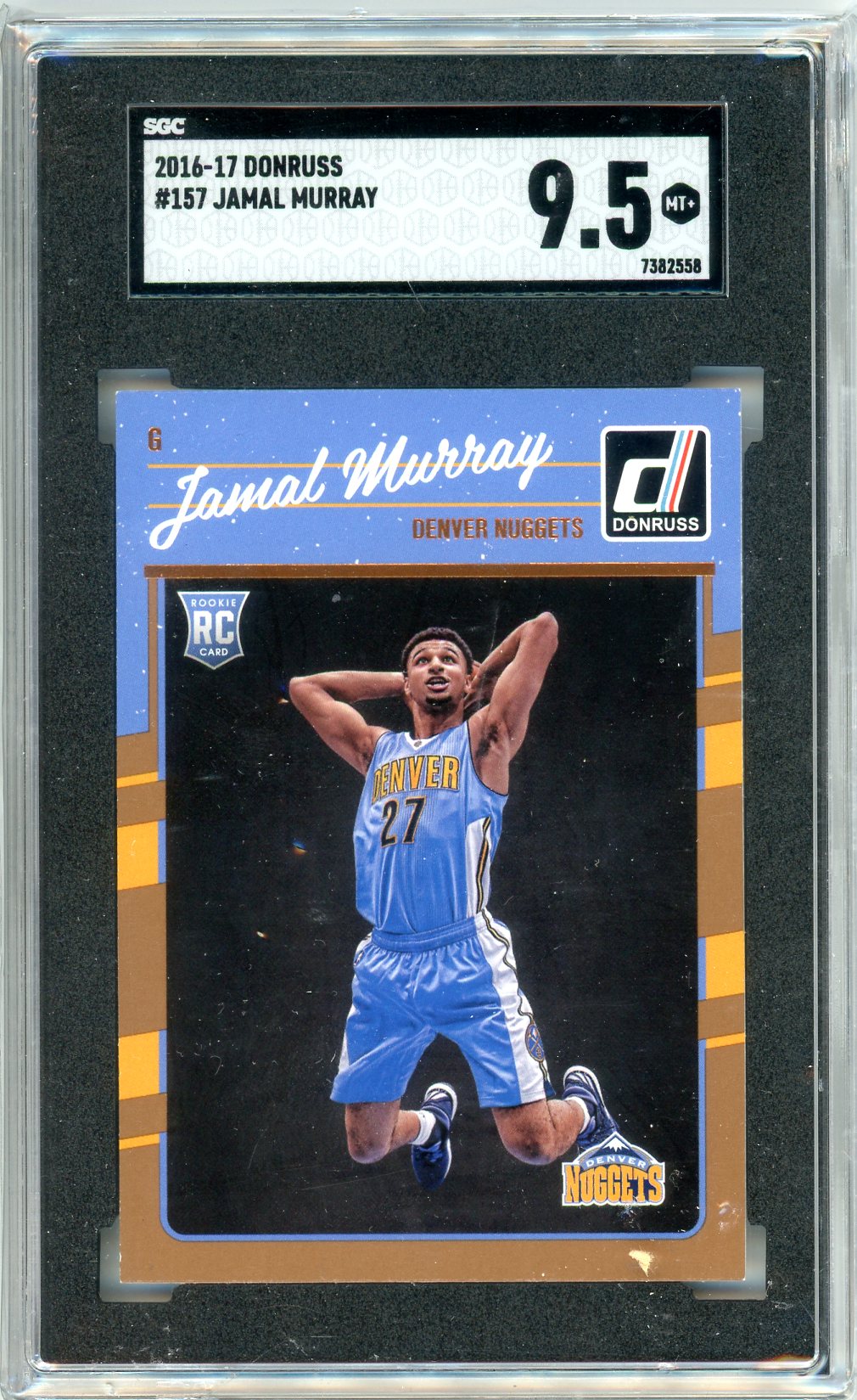 2016/17 Donruss Jamal Murray Graded Rookie Card #157 SGC 9.5