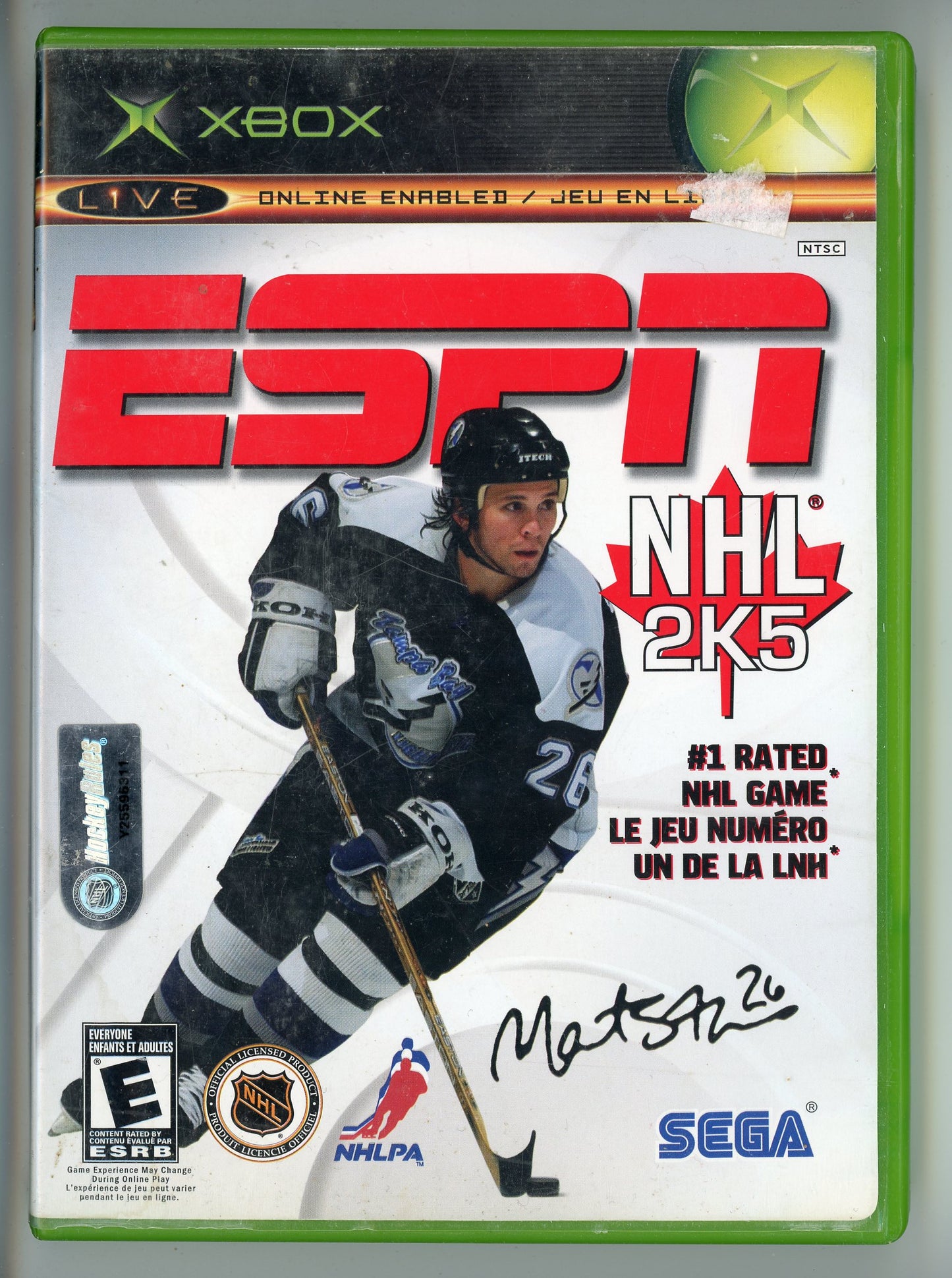 2005 Sega ESPN NHL 2k5 Xbox Video Game Disc In Box