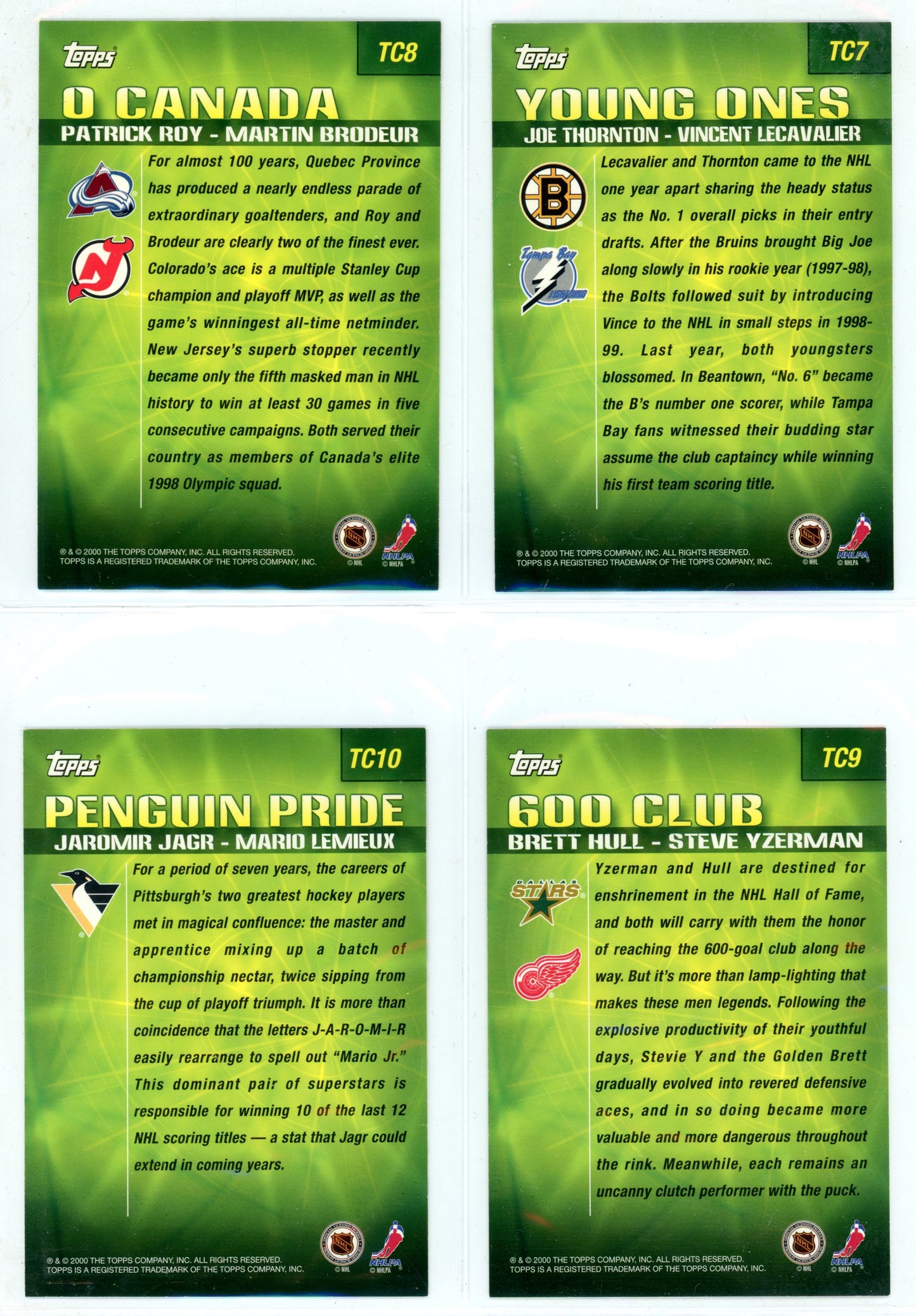 2000/01 OPC O-Pee-Chee NHL Hockey Complete Set (330 Cards) + Oversize Inserts (10 Cards)