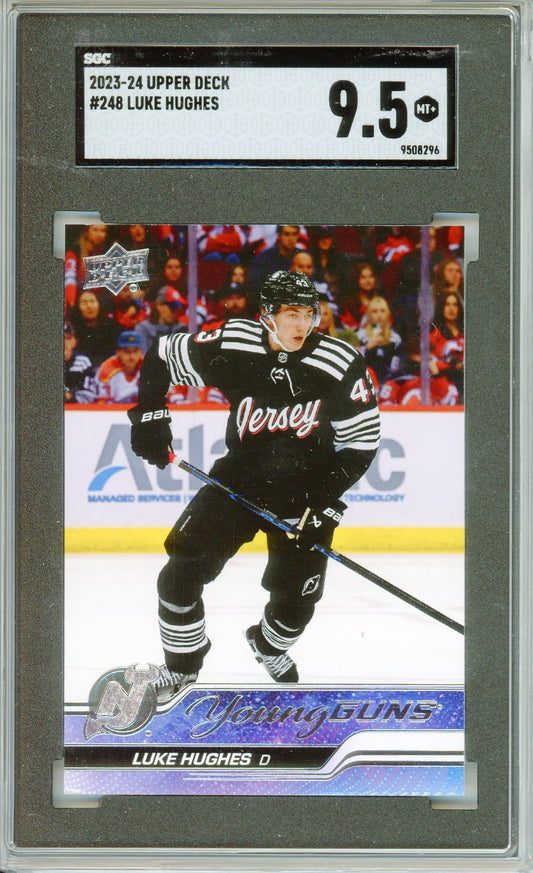 2023-24 Upper Deck Luke Hughes #248 Graded Rookie Card SGC 9.5