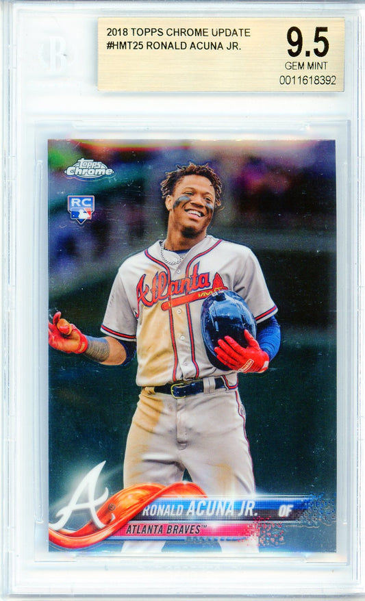 2018 Topps Chrome Update Ronald Acuna Jr. Graded Rookie Card BGS 9.5