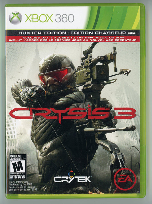 2013 EA Crysis 3 Hunter Edition Xbox 360 Video Game Disc In Box