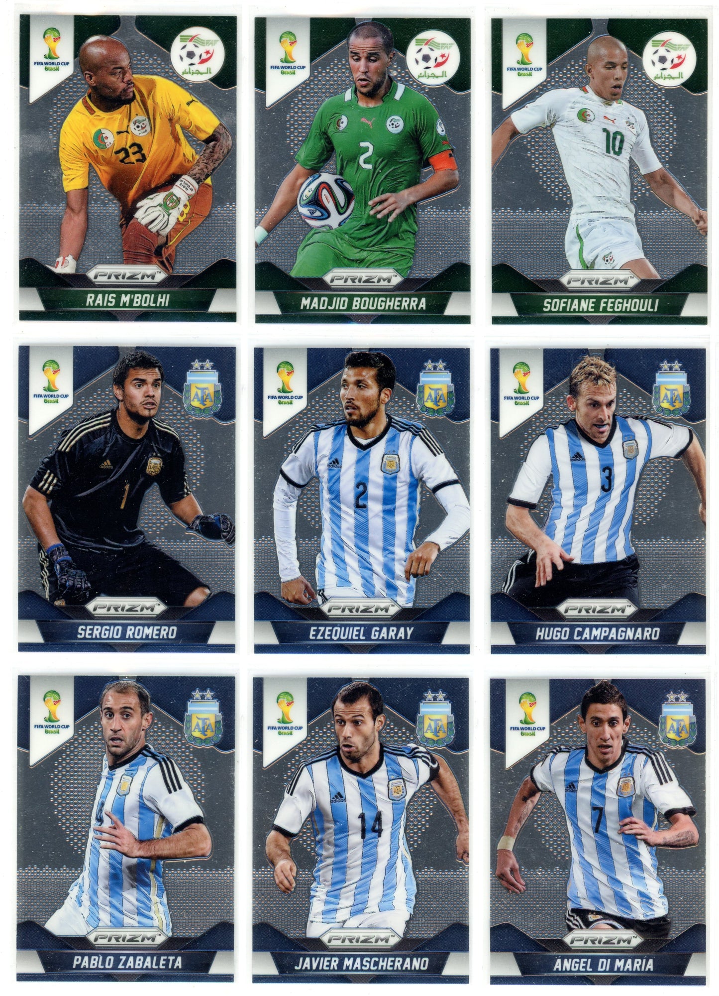 2014 Panini Prizm FIFA World Cup Soccer Complete Set (201 Cards) Messi, Ronaldo