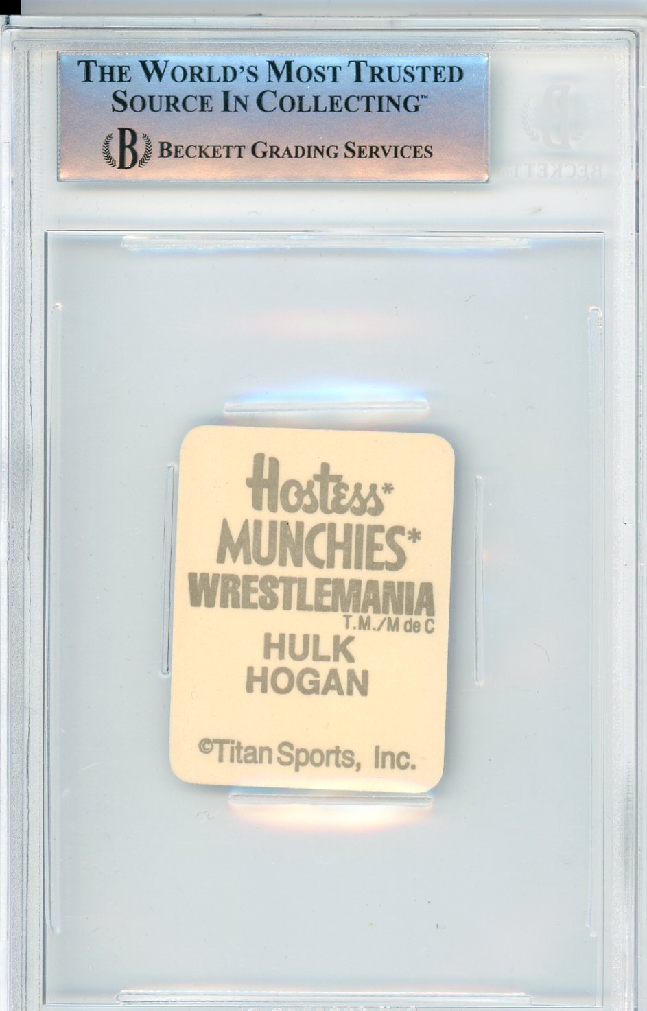 1987 Hostess WWF Stickers Hulk Hogan Graded Wrestling Card BGS 9