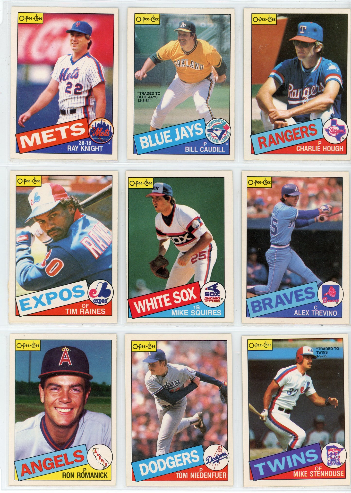 1985 OPC O-Pee-Chee MLB Baseball Card Complete Set (396 Cards) Near Mint!