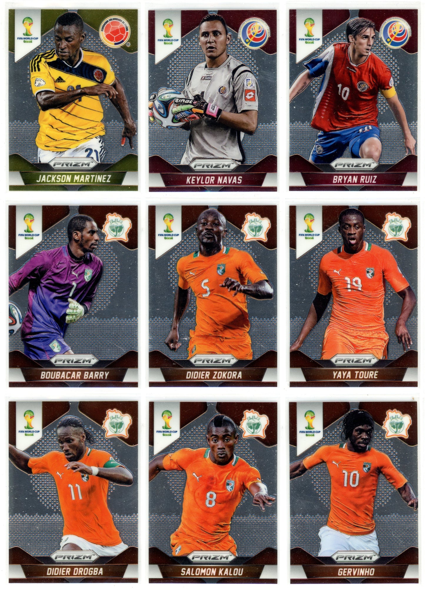 2014 Panini Prizm FIFA World Cup Soccer Complete Set (201 Cards) Messi, Ronaldo