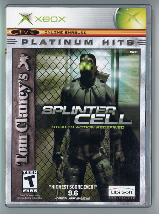 2002 Tom Clancy's Splinter Cell Xbox Video Game Disc In Box