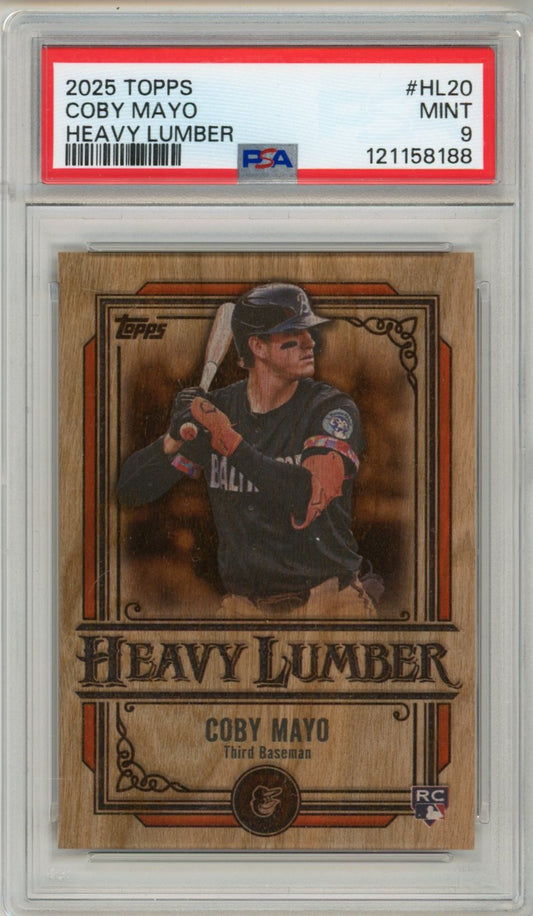 2025 Topps Coby Mayo Heavy Lumber Graded Baseball Card #HL20 PSA 9