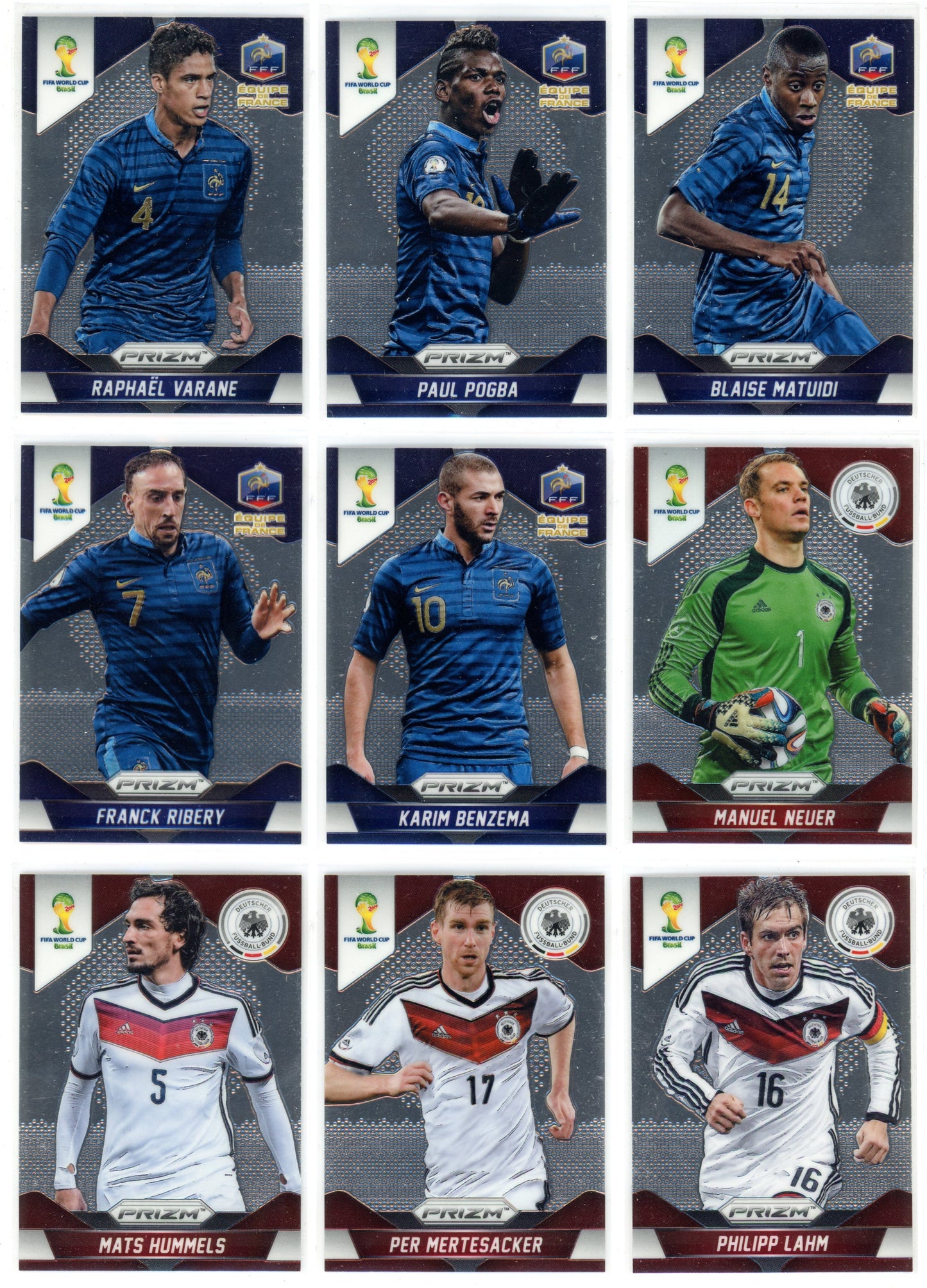 2014 Panini Prizm FIFA World Cup Soccer Complete Set (201 Cards) Messi, Ronaldo