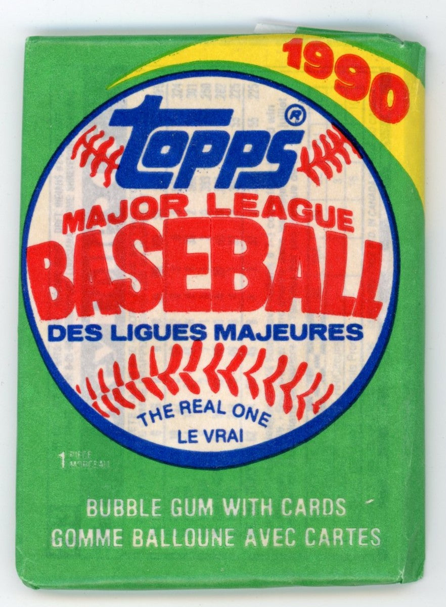 1990 Topps O-Pee-Chee MLB Baseball Wax Pack Rare Bilingual