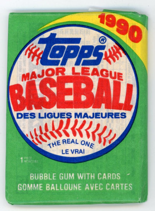 1990 Topps O-Pee-Chee MLB Baseball Wax Pack Rare Bilingual