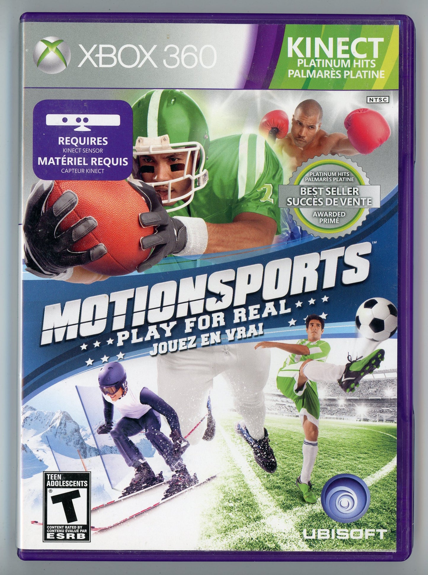 2011 Ubisoft MotionSports Xbox 360 Kinect Video Game Disc In Box