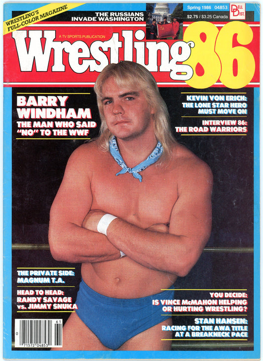 Wrestling 86 Vintage Magazine (Spring 1986) Barry Windham