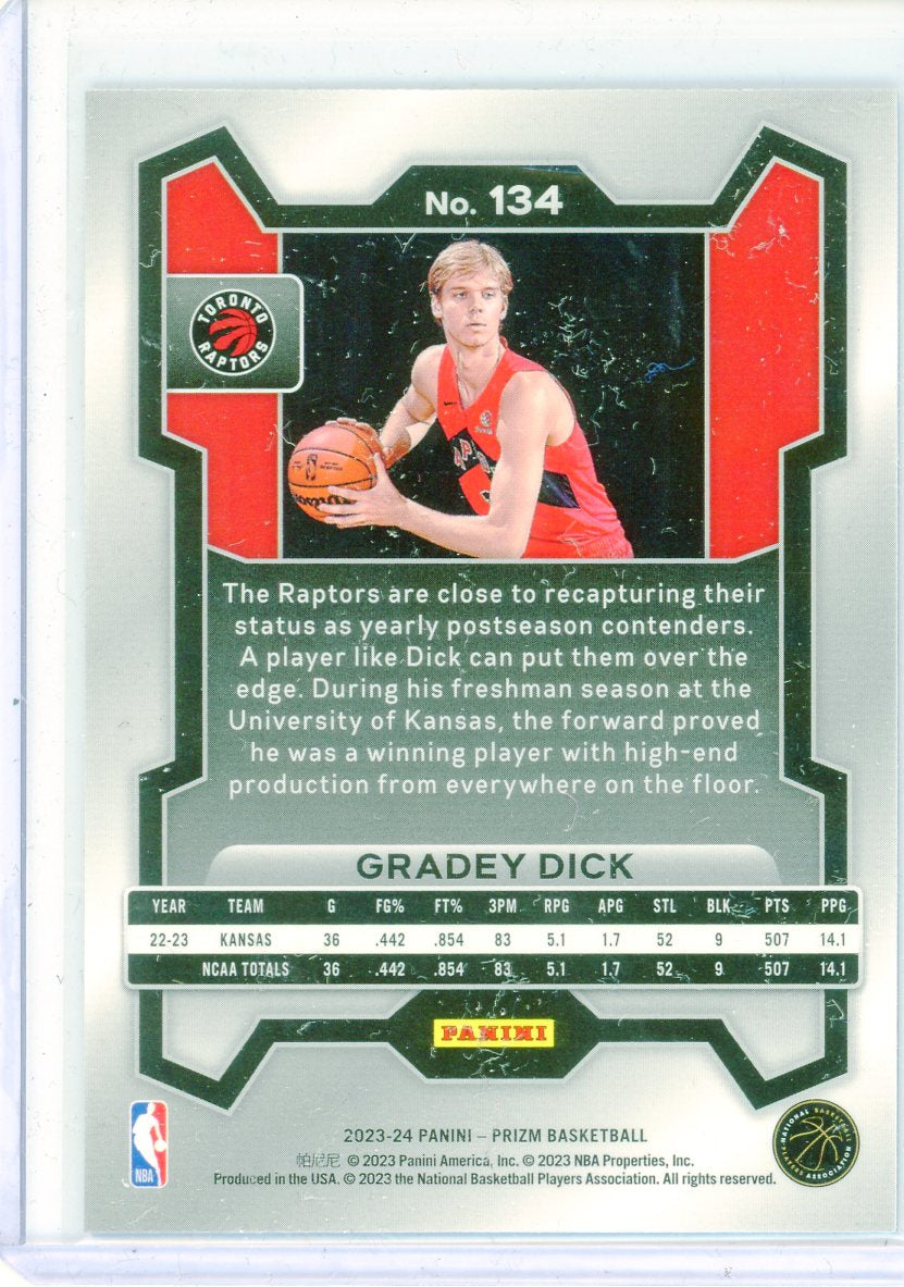 2023-24 Panini Prizm Gradey Dick Basketball Rookie Card #134