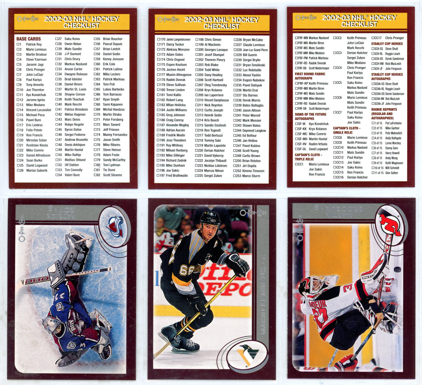 2002/03 OPC O-Pee-Chee NHL Hockey Complete Set (340 Cards) + Insert Sets
