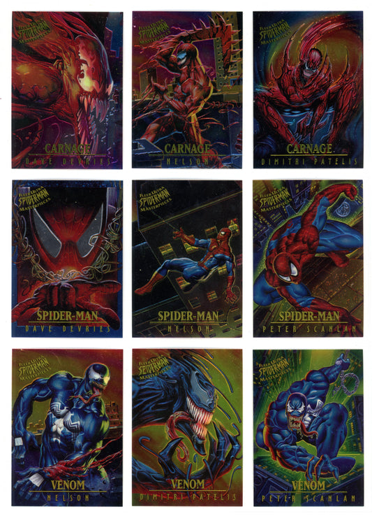 1995 Fleer Ultra Spider-Man Masterpieces Limited Edition Insert Complete Set (9 Cards)