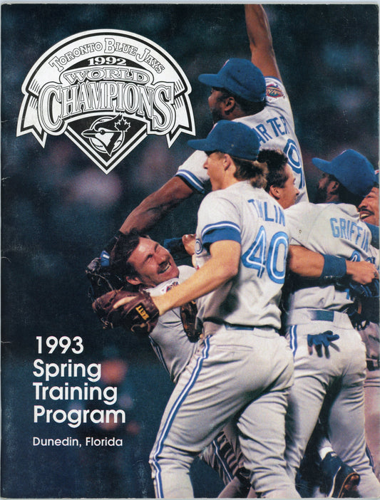 1993 Blue Jays Dunedin, Florida Spring Training Official Vintage Program