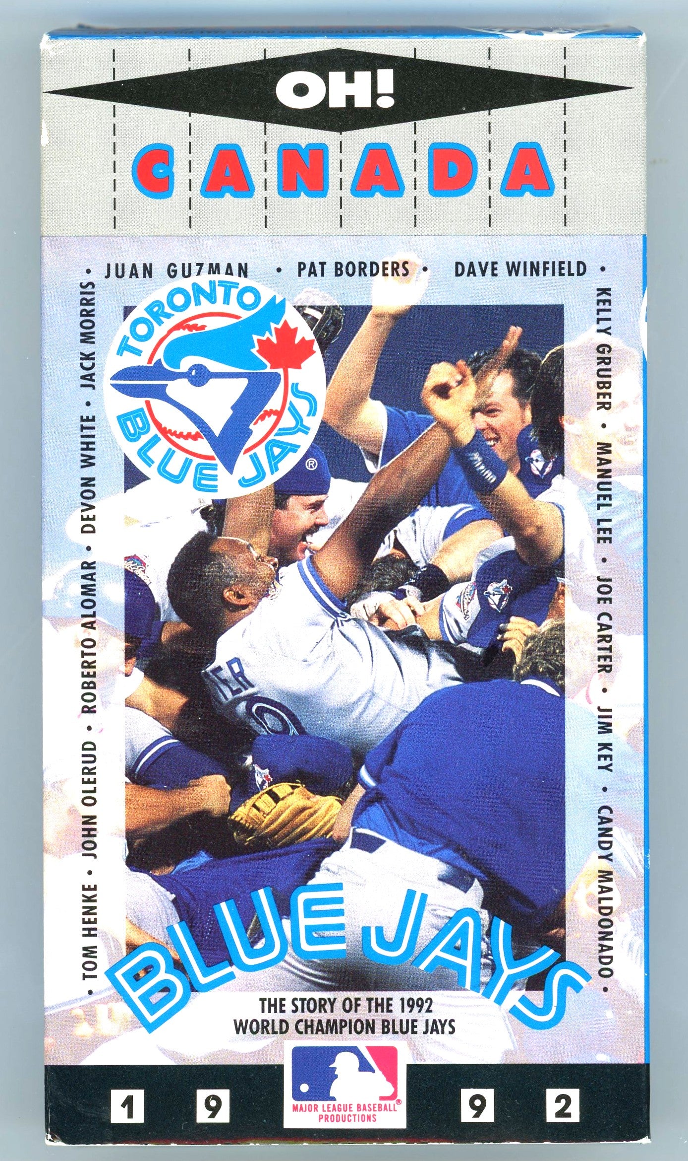 1992 Major League Baseball Productions Oh! Canada Toronto Blue Jays VHS Tape