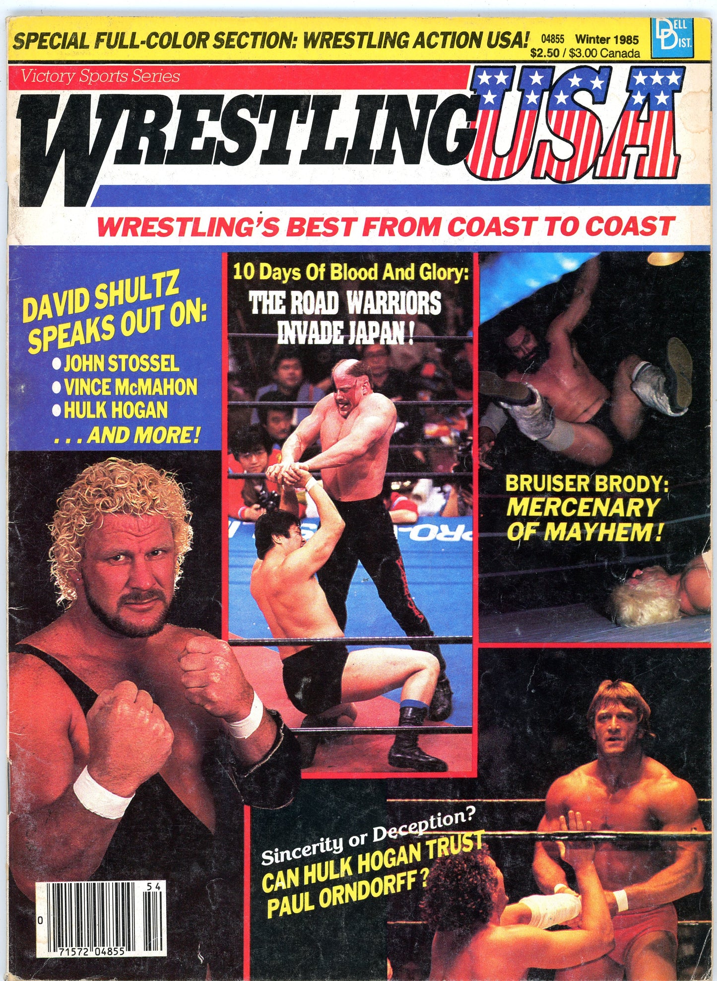 Wrestling USA Vintage Magazine (Winter 1985) David Shultz, Road Warriors