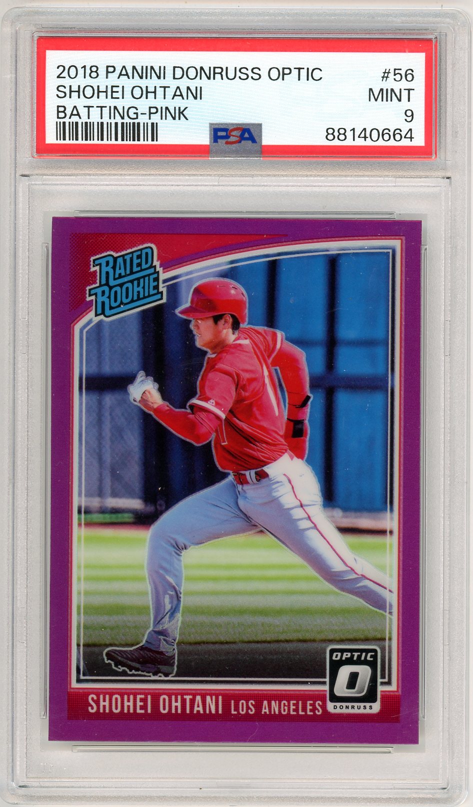 2018 Panini Donruss Optic Shohei Ohtani Graded Rookie Card #56 PSA 9