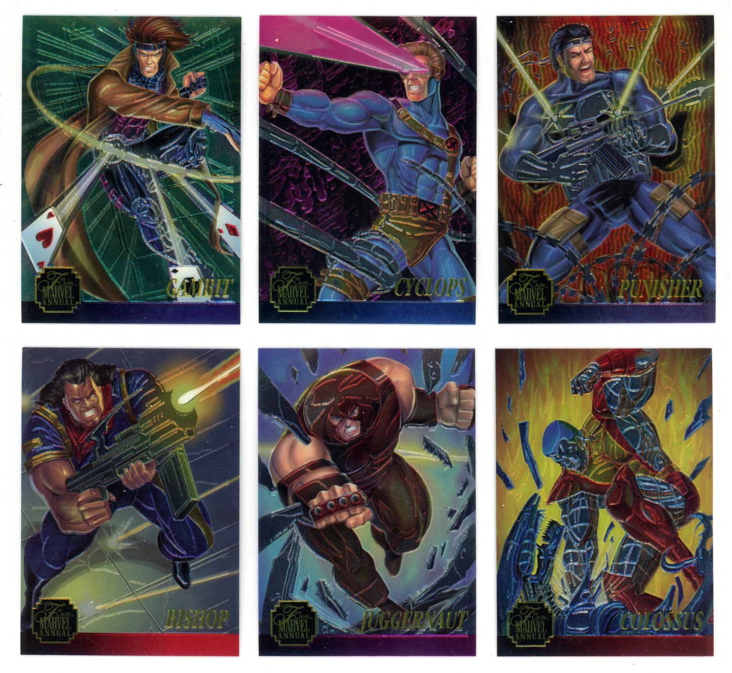 1995 Flair Marvel Annual Chromium Limited Edition Insert Complete Set (12 Cards)