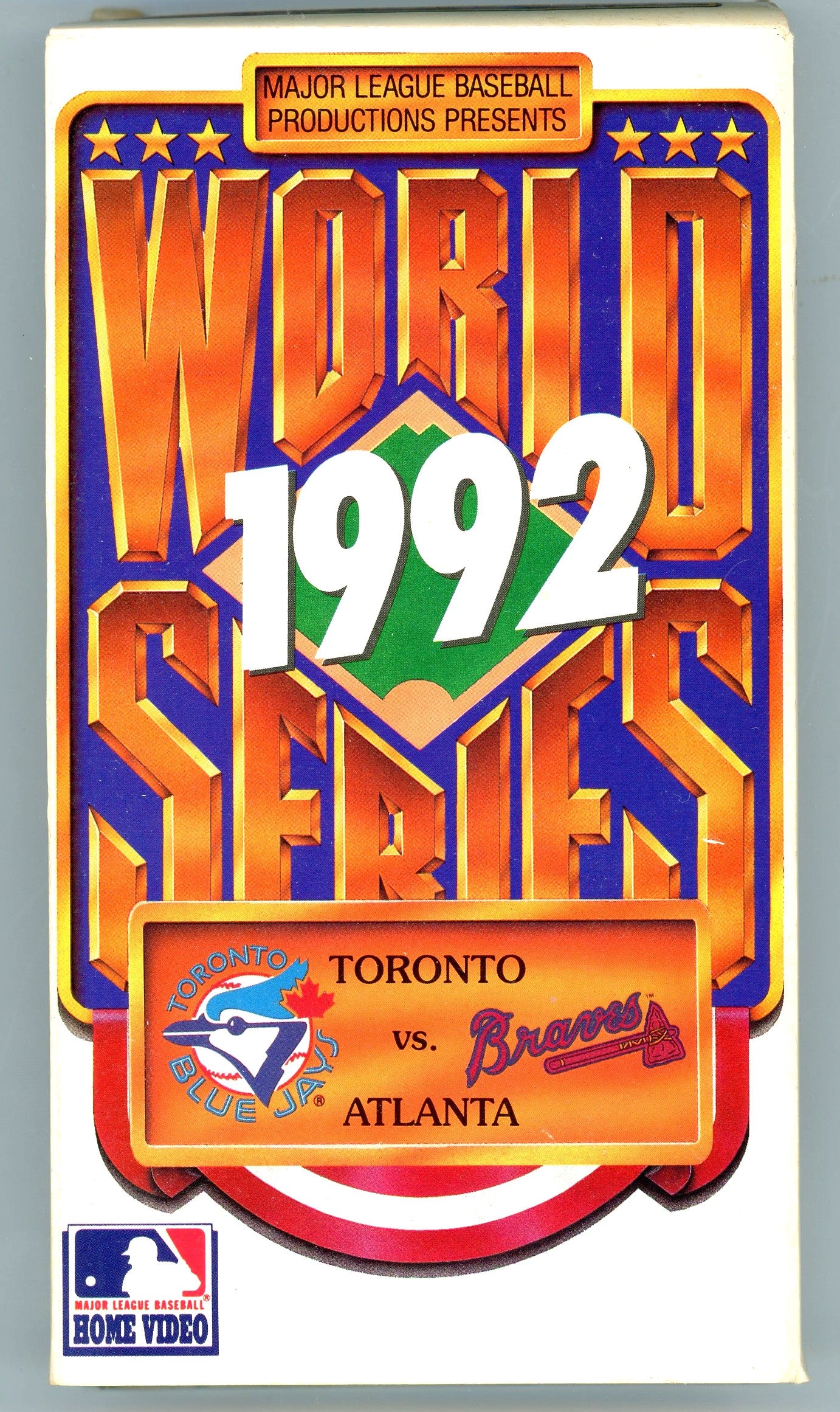 1992 Major League Baseball Home Video MLB World Series Toronto Blue Jays vs. Atlanta Braves VHS Tape