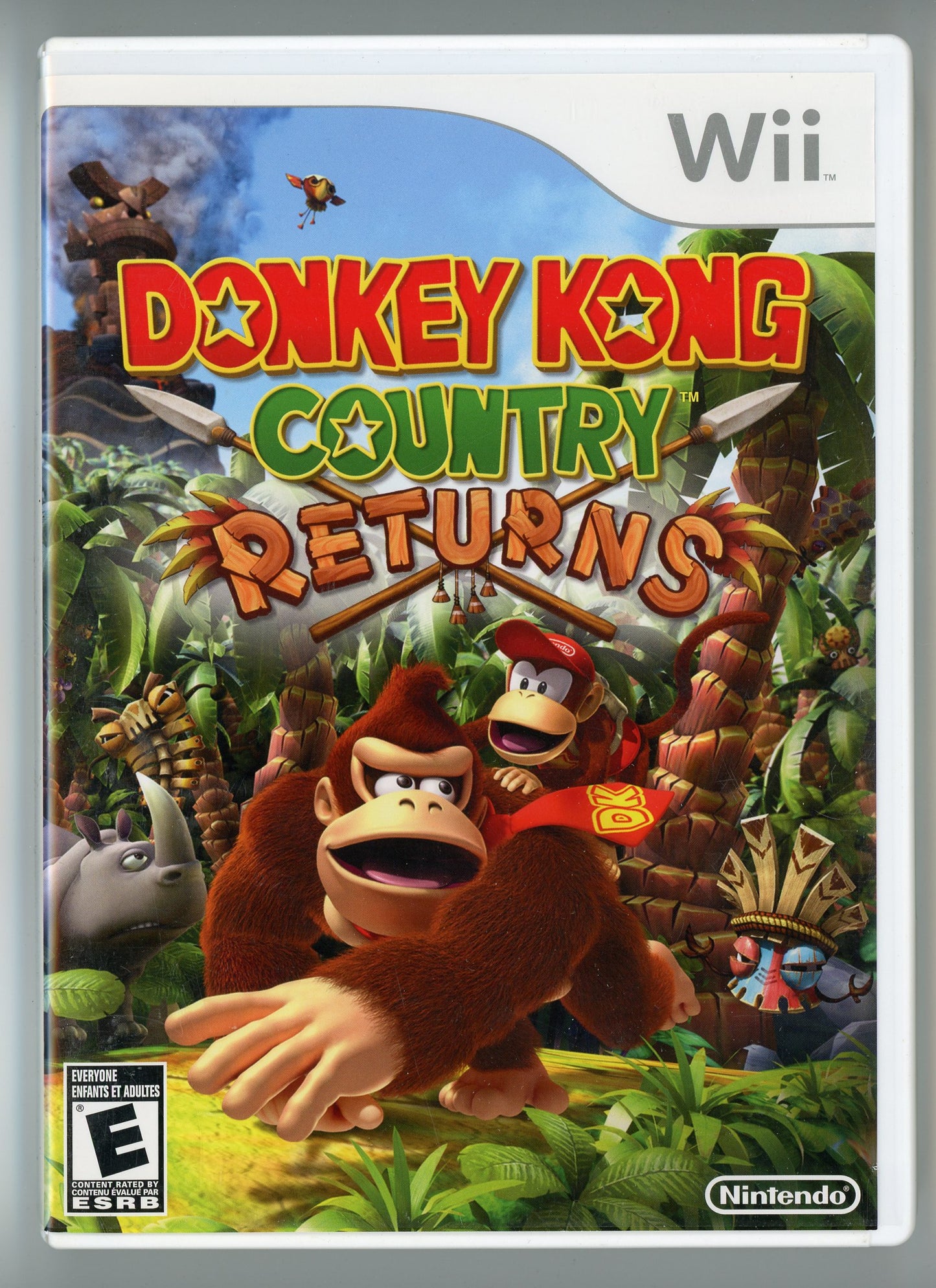 2010 Nintendo Donkey Kong Country Returns Wii Video Game Disc In Box