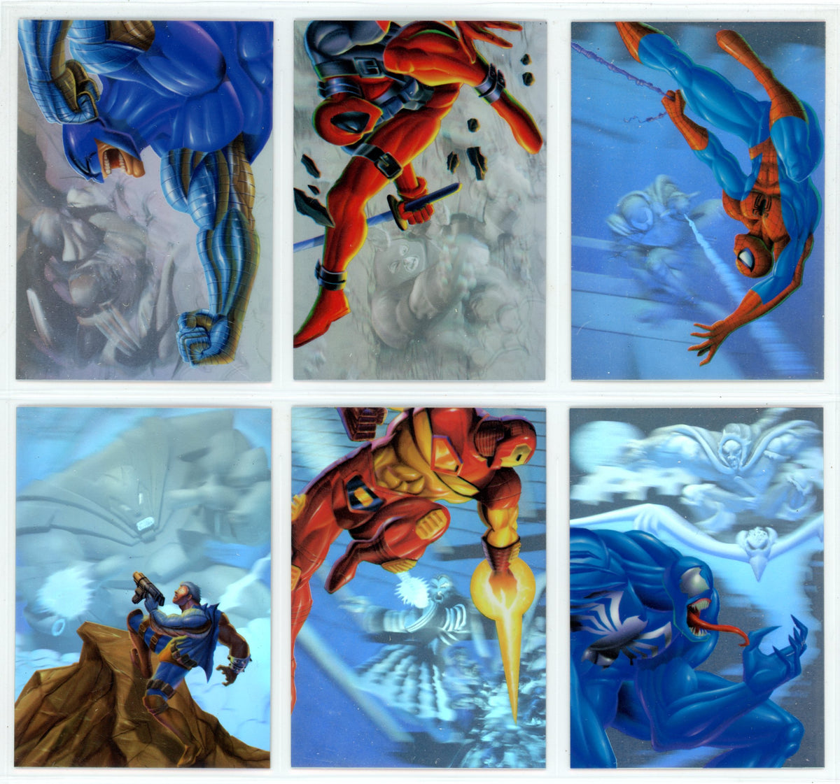 1995 Flair Marvel Annual HoloBlast Limited Edition Trading Card Insert Complete Set (12 Cards)