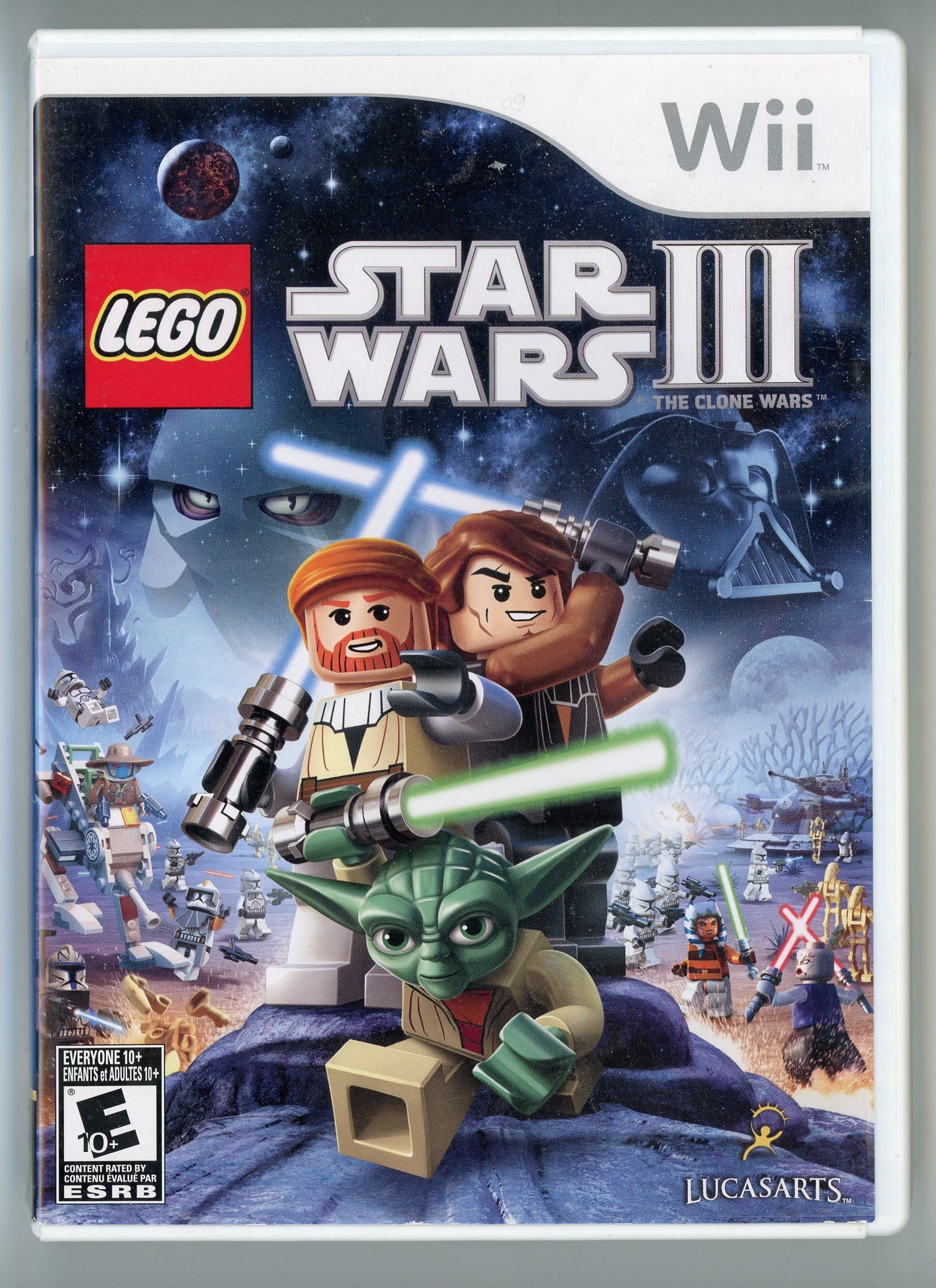 2011 LEGO Star Wars III: The Clone Wars Wii Video Game Disc In Box