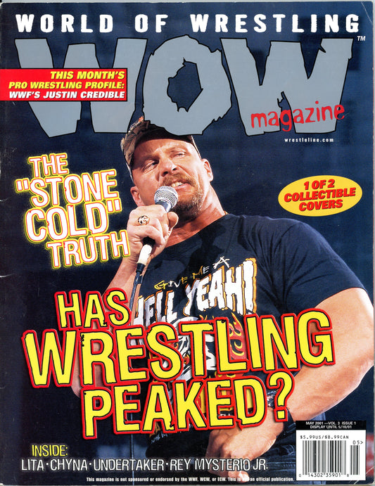 World of Wrestling Vintage Magazine (May 2001) Stone Cold Steve Austin