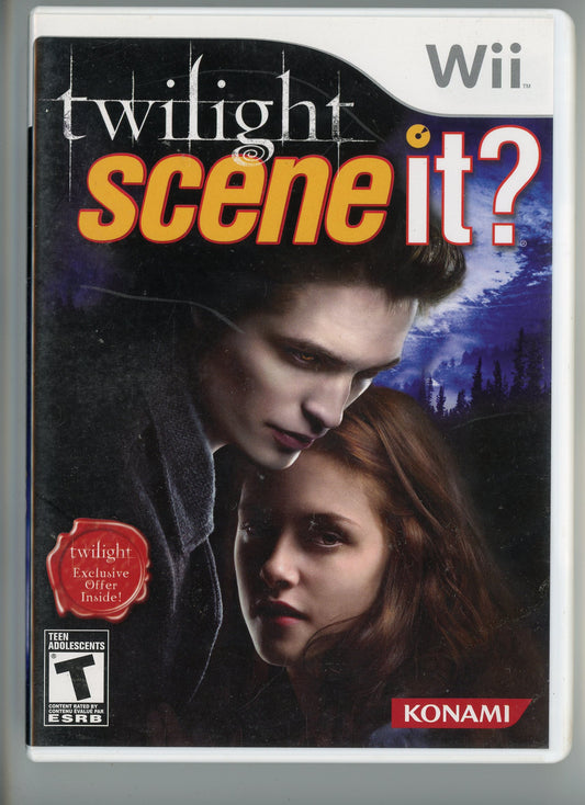 2009 Konami Twilight Scene It? Wii Video Game Disc In Box