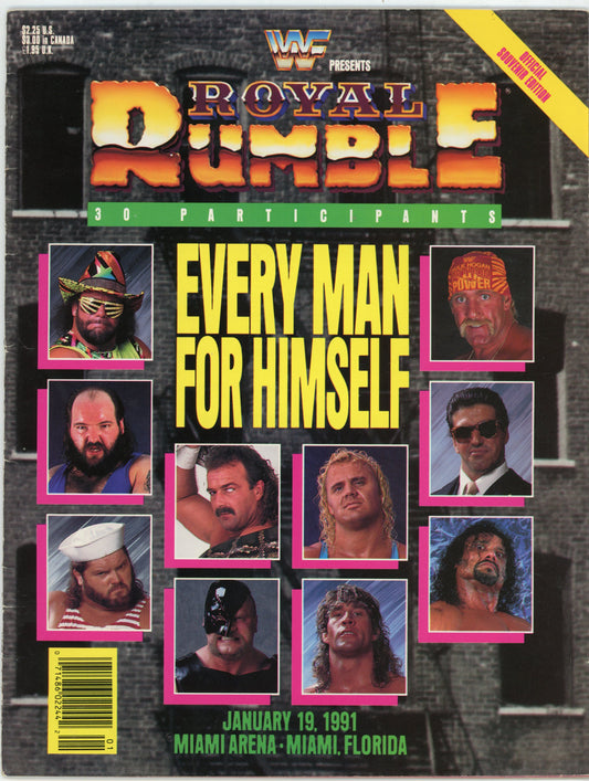 WWF WWE Royal Rumble Wrestling Magazine (January 1991) Official Souvenir Edition