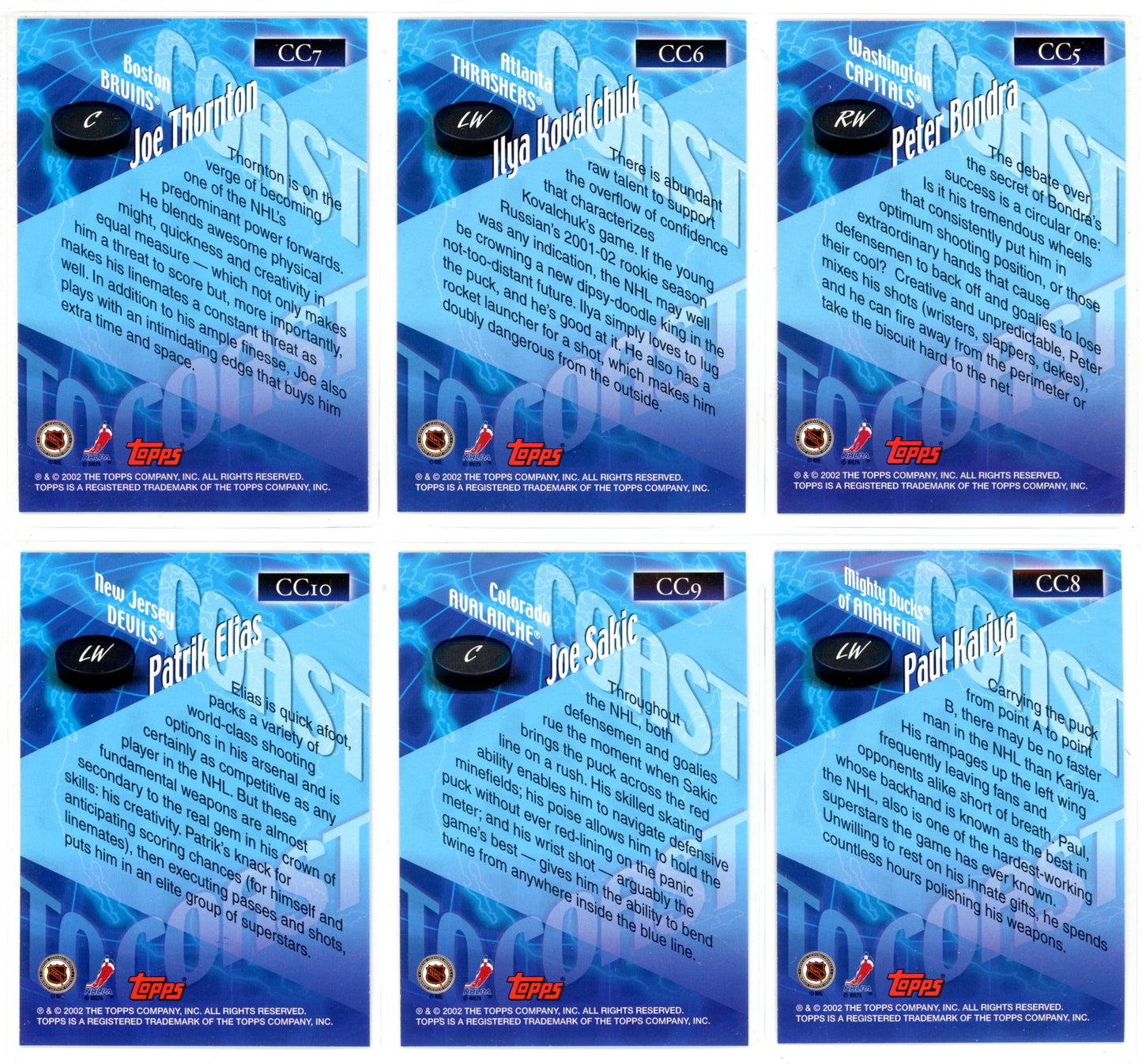 2002/03 OPC O-Pee-Chee NHL Hockey Complete Set (340 Cards) + Insert Sets