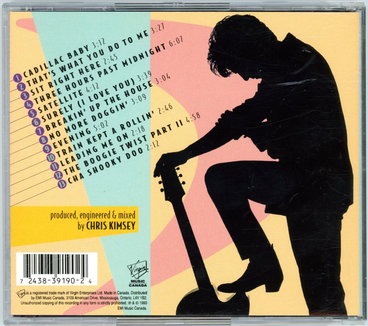 EMI Records Colin James and The Little Big Band (1993) Self-Titled Album Vintage CD