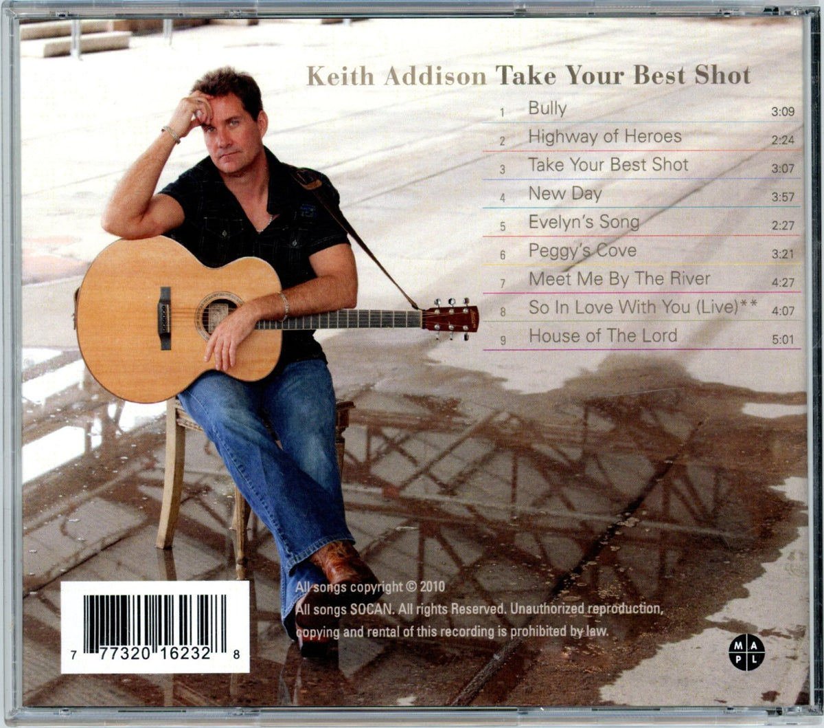 Keith Addison Take Your Best Shot (2010) Canadian Album Vintage CD