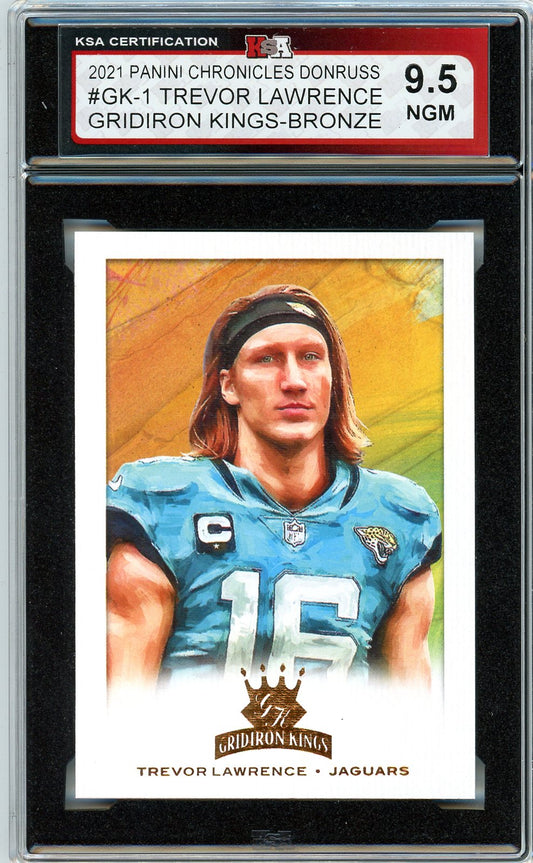 2021 Panini Chronicles Donruss Trevor Lawrence Bronze Graded Card #GK-1 KSA 9.5