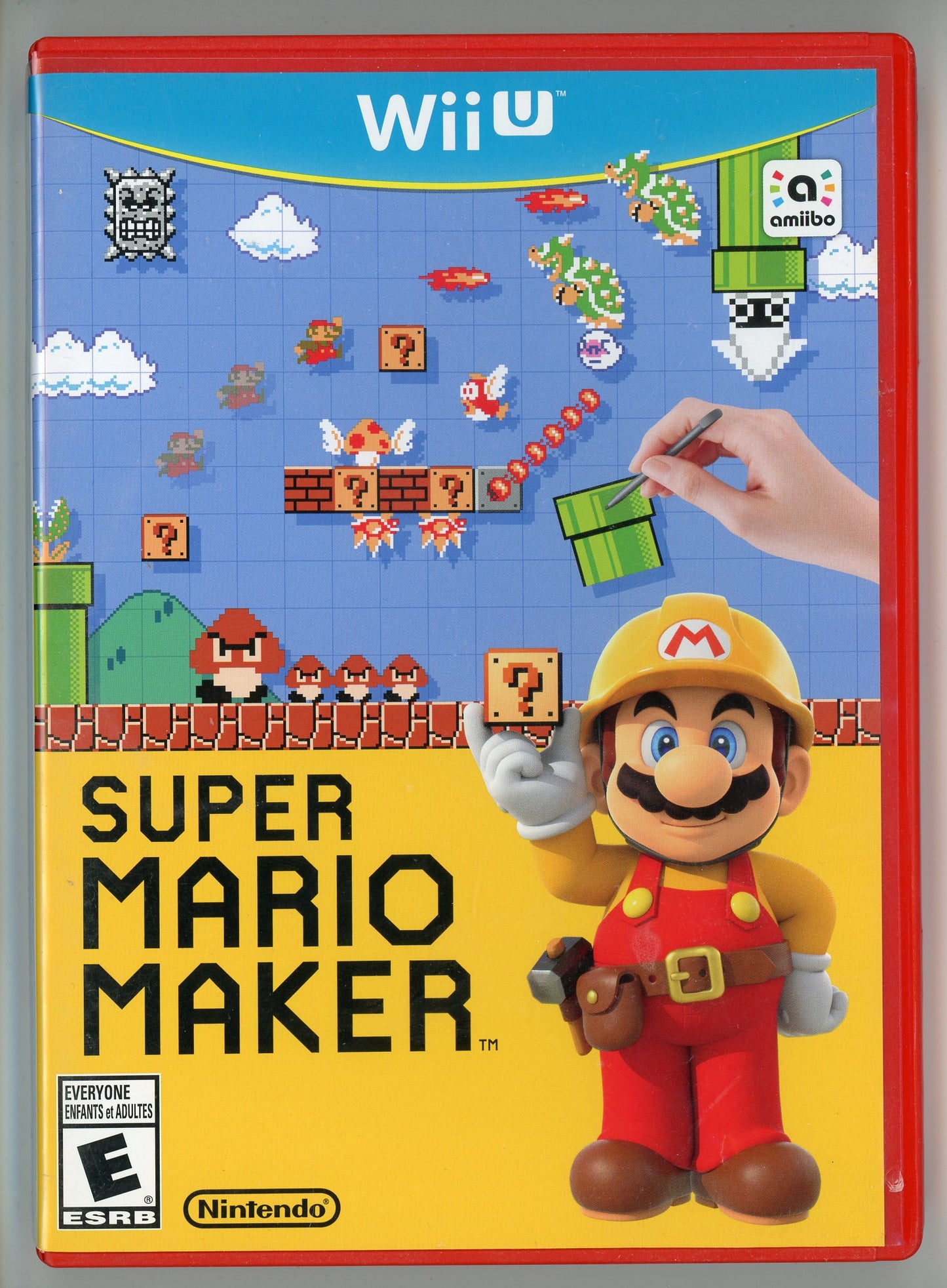 2015 Nintendo Super Mario Maker Wii U Video Game Disc In Box