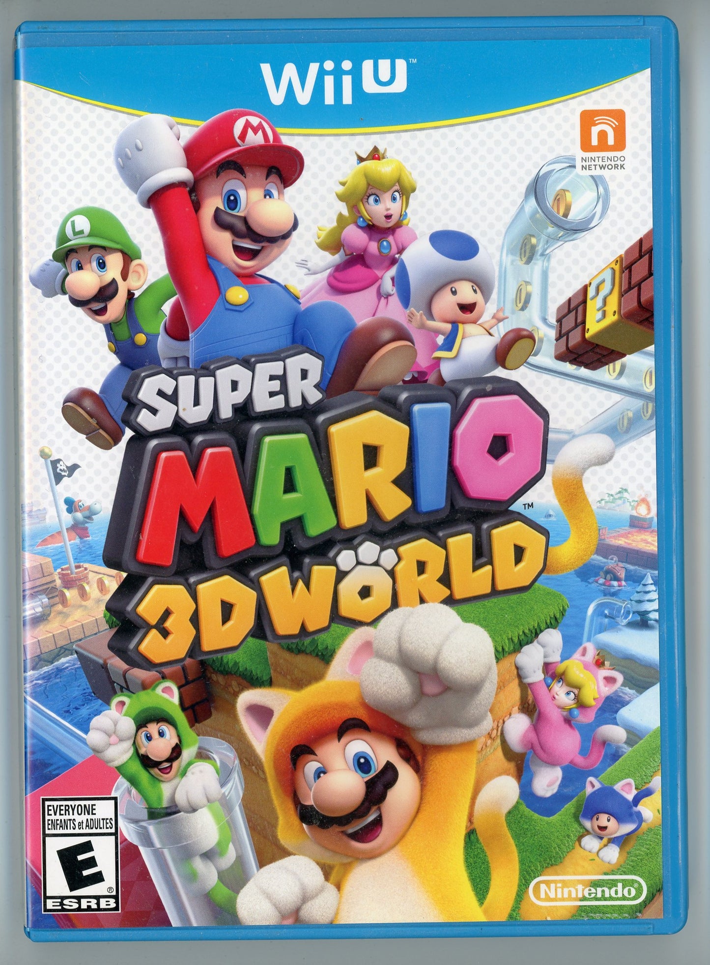 2013 Nintendo Super Mario 3D World Wii U Video Game Disc In Box