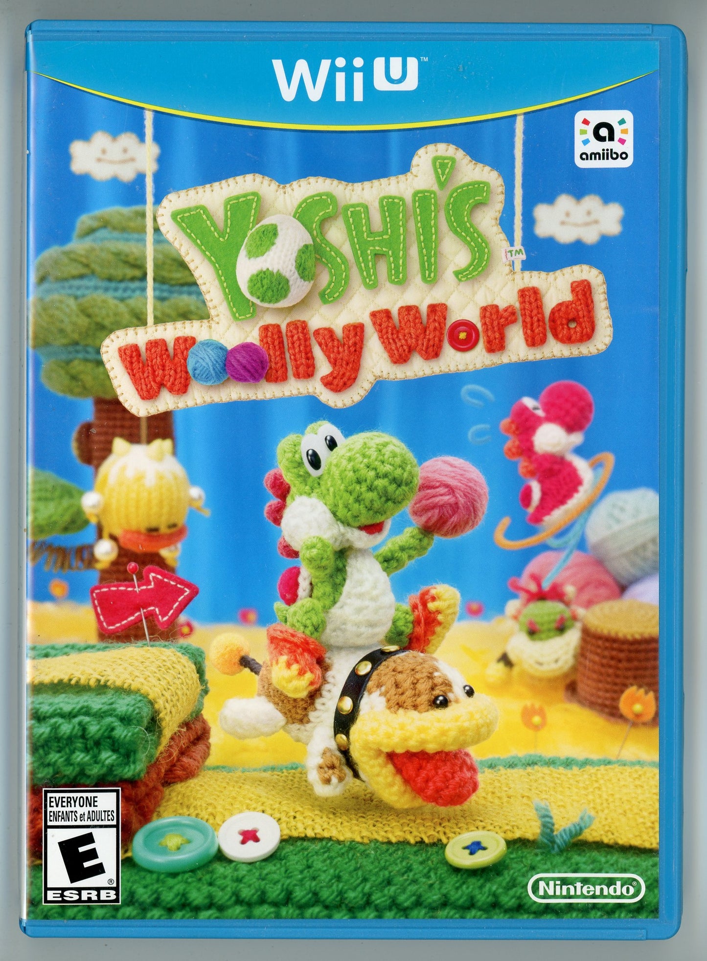 2015 Nintendo Yoshi's Woolly World Wii U Video Game Disc In Box