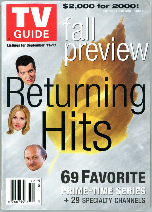 TV Guide Canada Vintage Magazine (September 11-17 1999) Newsstand Fall Preview Issue