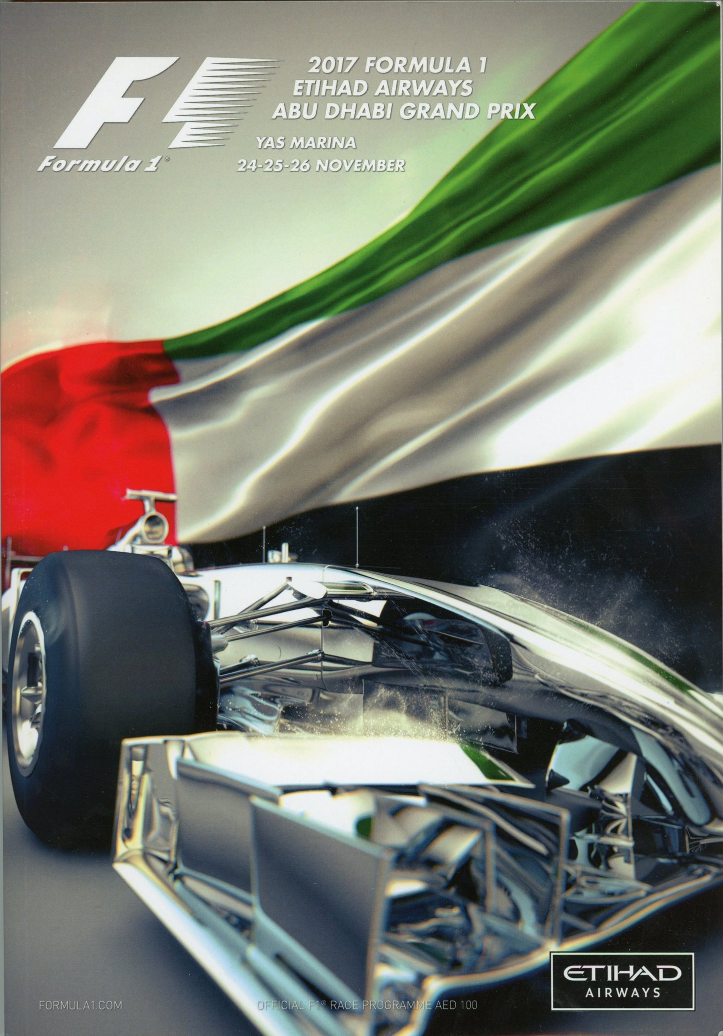 2017 F1 Formula 1 Etihad Airways Abu Dhabi Grand Prix (24-26 November) Official Race Programme + Tote Bag