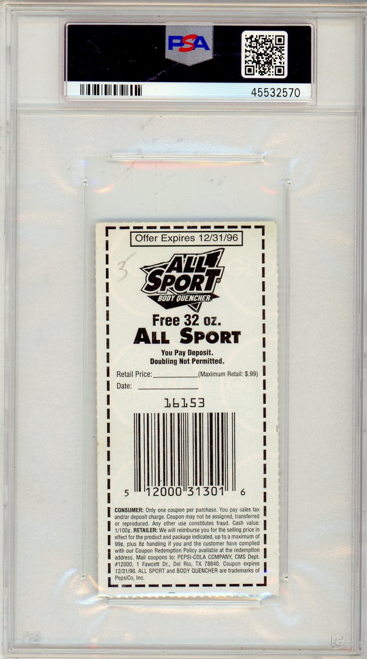 1996 Michigan Wolverines vs. UCLA Graded Football Ticket PSA 8 Tom Brady First Appearance