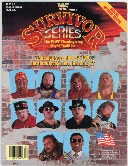 WWF WWE Presents Survivor Series Wrestling Magazine (1990) Official Souvenir Edition