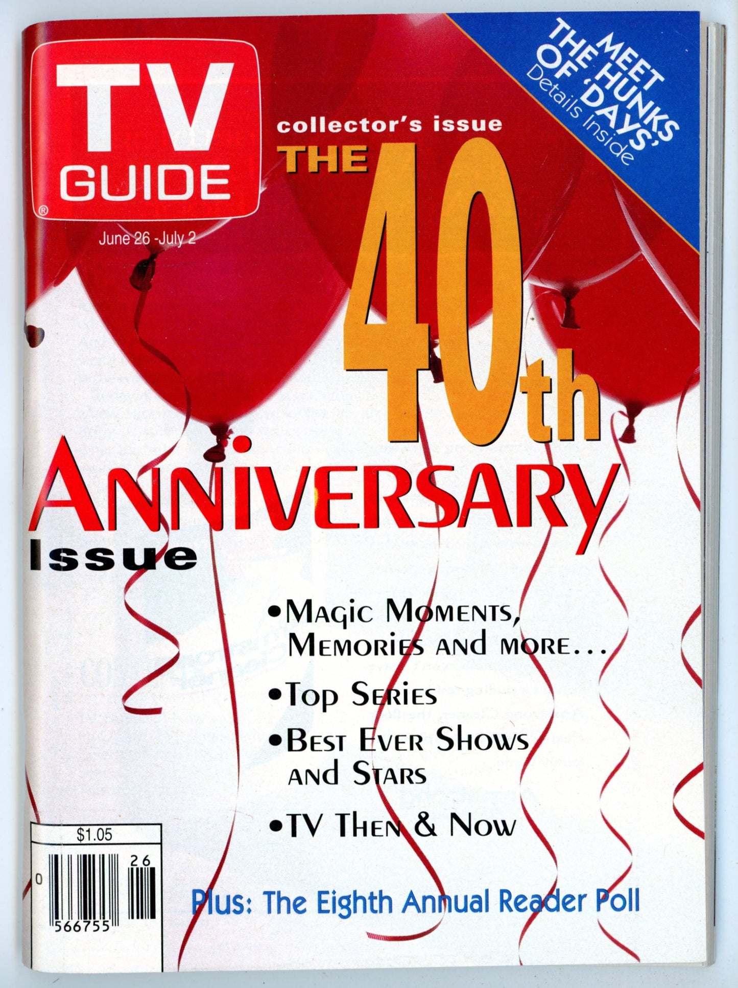 TV Guide Canada Vintage Magazine (June 26-July 2 1993) Newsstand 40th Anniversary Issue