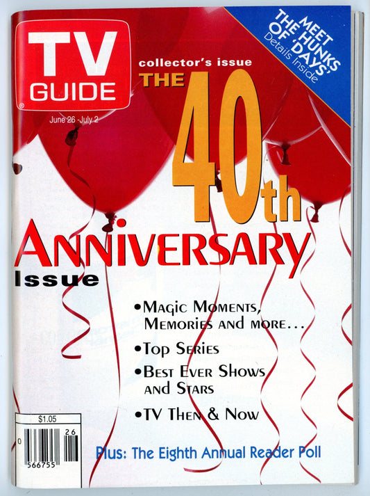 TV Guide Canada Vintage Magazine (June 26-July 2 1993) Newsstand 40th Anniversary Issue