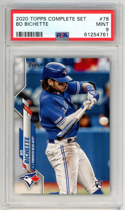 2020 Topps Complete Set Bo Bichette Graded Rookie Card #78 PSA 9