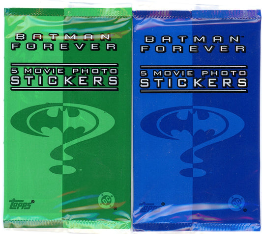 1995 Topps Batman Forever Movie Photo Sticker Pack (5 Stickers)